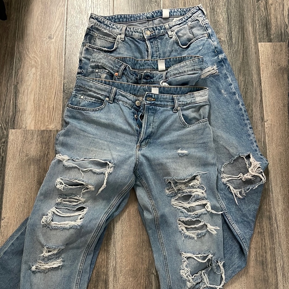 Jeans h&m 3 pairs all US 8